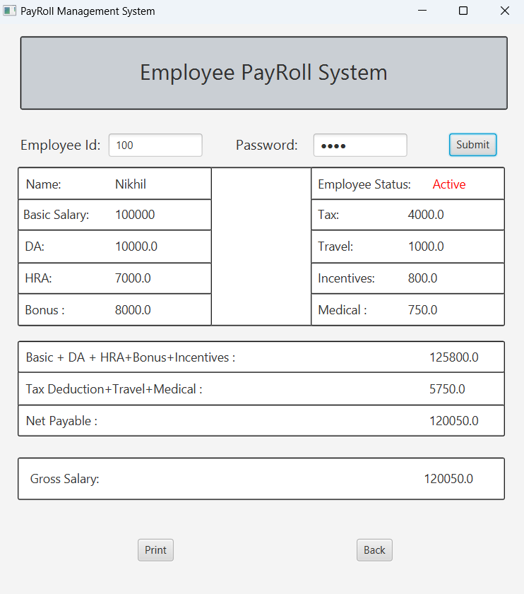 Payroll System Java With Database Nikhil Tanneeru